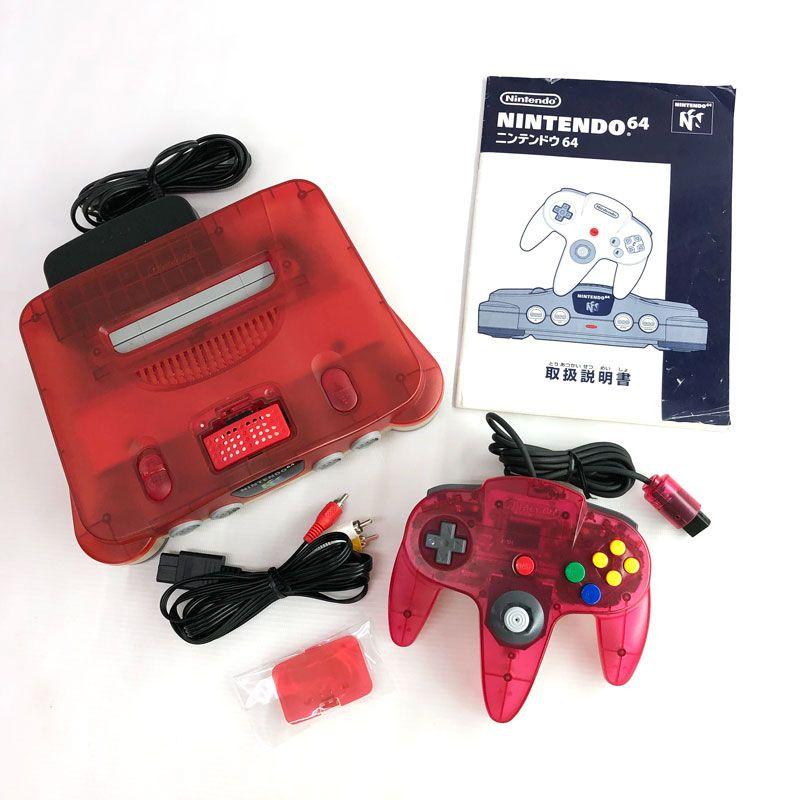 ジャンク扱い》《レトロ》ニンテンドウ64 クリアレッド メモリー拡張