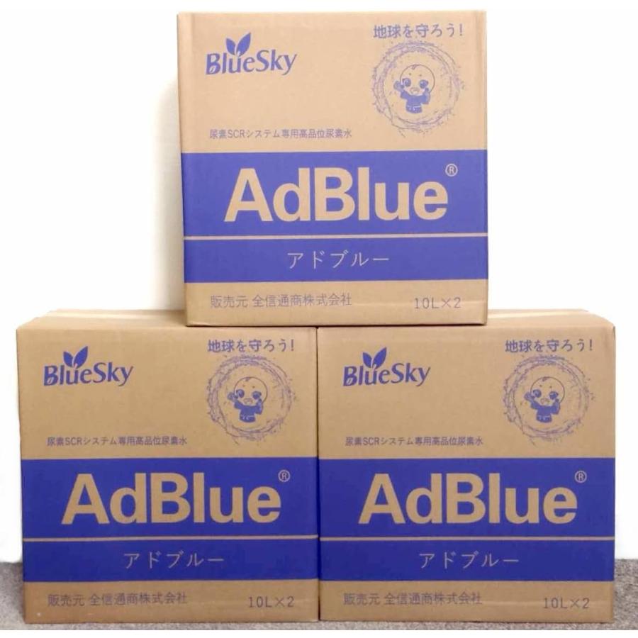 アドブルー AdBlue 高品位尿素水 尿素SCRシステム ディーゼル車【20Lx3