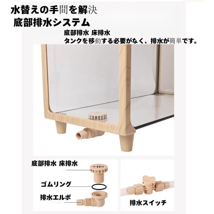 亀 水槽 大きい 透明 リクガメ ケージ カメの生息地 飼育箱 高精細