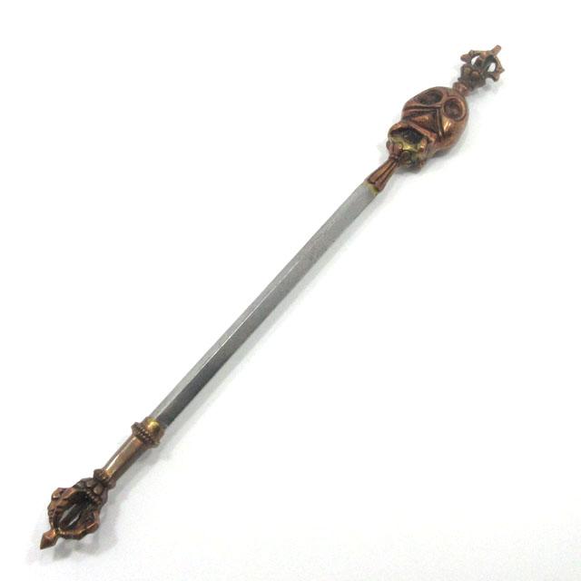 限定品 密教法具 五鈷杵 バジュラ 金剛杵 鉄製 銅製 レア品 長さ約31