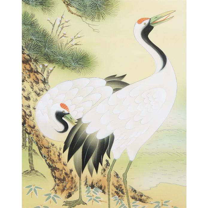 掛け軸 松竹梅鶴亀 (吉田瑞光) 【掛軸】【一間床・半間床】【松竹梅鶴