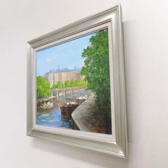 絵画 油絵 セーヌ川・パリ F30号 （春野修一） 【肉筆】【油絵】【外国