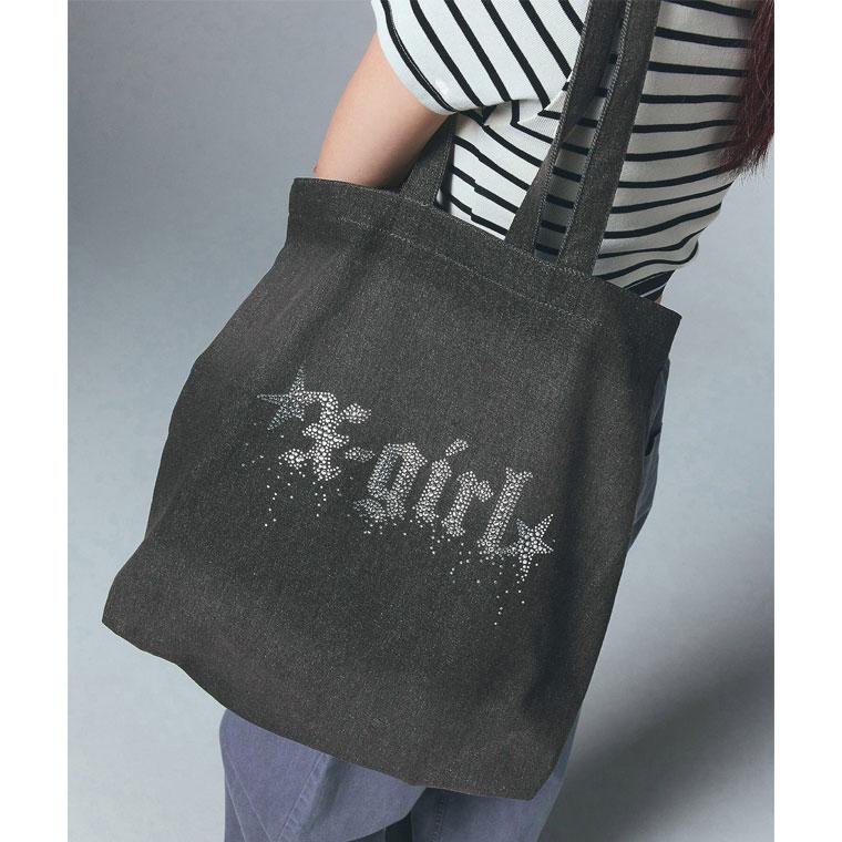 X-girl（エックスガール） トートバッグ X-girl RHINESTONE STARDUST