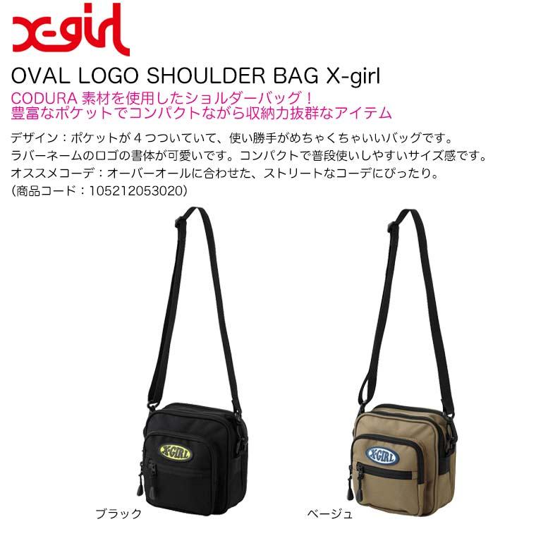 X-girl（エックスガール） ショルダーバッグ OVAL LOGO SHOULDER BAG