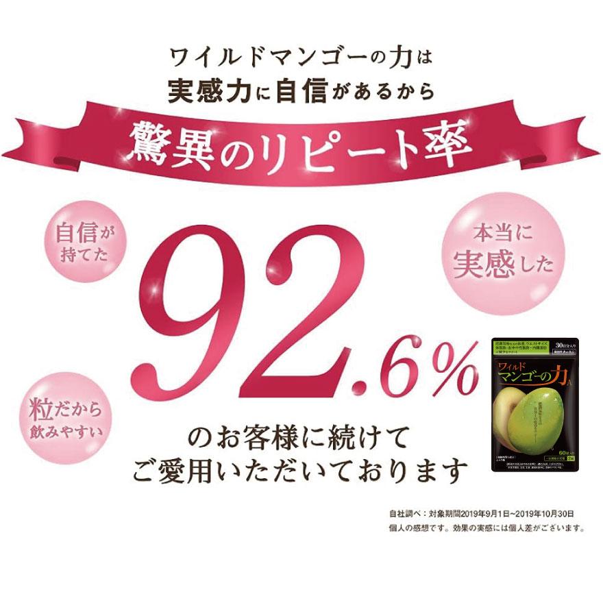 ワイルドマンゴーの力 60粒入り 亀山堂 ワイルドマンゴーの力 A エラグ