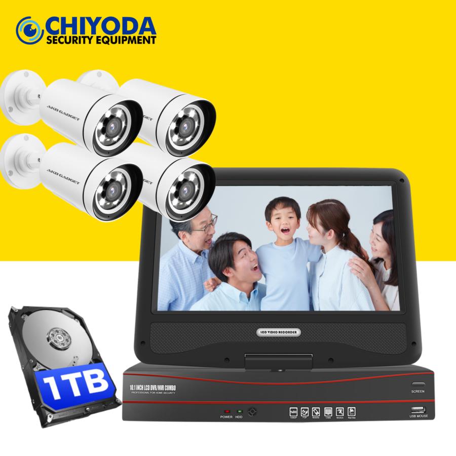 アキバガジェット 防犯カメラ 家庭用 屋外 poe セット AI検知 500万