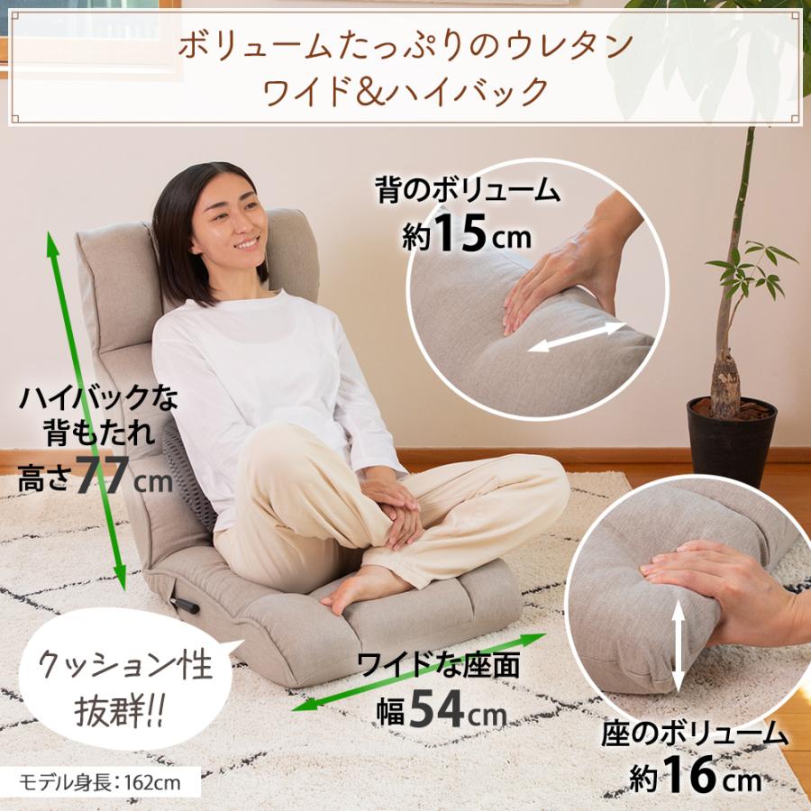 SUWALABO（スワラボ） 座椅子 ダブルクッションの腰ケア座椅子 レバー