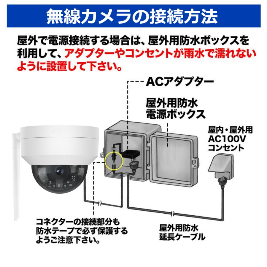 防犯カメラ ワイヤレス 屋外 500万画素 モニター付き Wi-Fi 監視カメラ