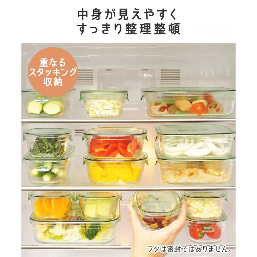 iwaki イワキ 耐熱ガラス保存容器 角型3点セット パック&レンジ