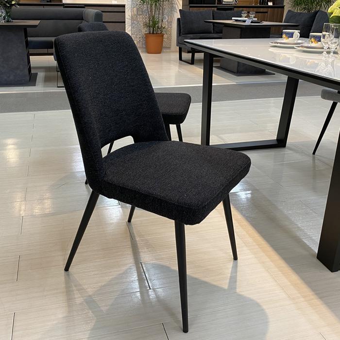 2脚セット チェア ダイニングチェア 松田家具 DC-5 ブラック グレー