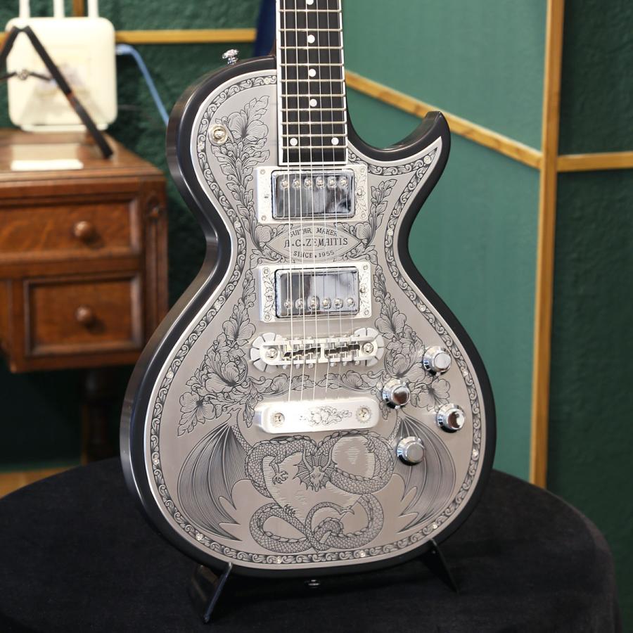 Zemaitis ゼマイティス エレキギター MFG-AC-24 Dragon & Heart, Black