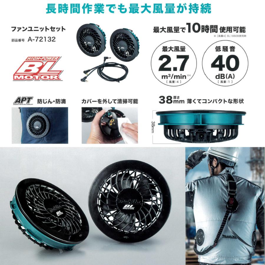 純正品) ファンユニットセット マキタ Makita A-72132 防塵・防滴 最大