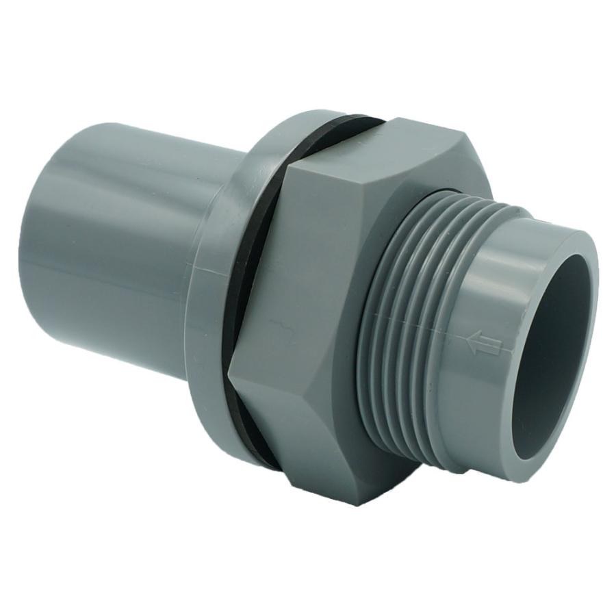 継手 穴開け配管 ネジ付ソケット パッキン付 勾配3° PVC 25A 関西化工