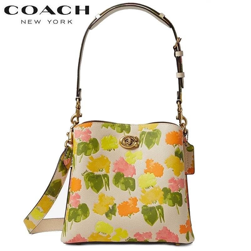 Coach コーチ ショルダーバッグ フローラルプリント バケットバッグ