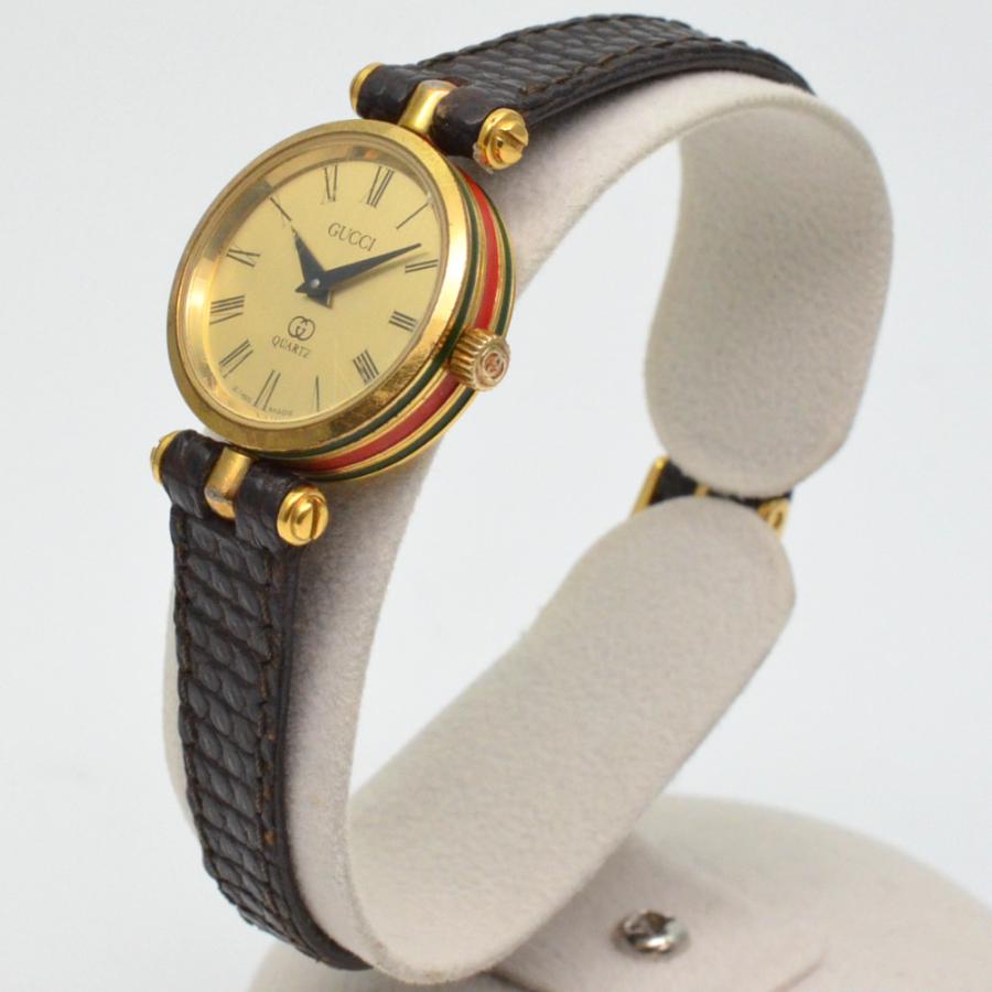 GUCCI（グッチ） シェリーライン クォーツ時計 ゴールド ブラウン