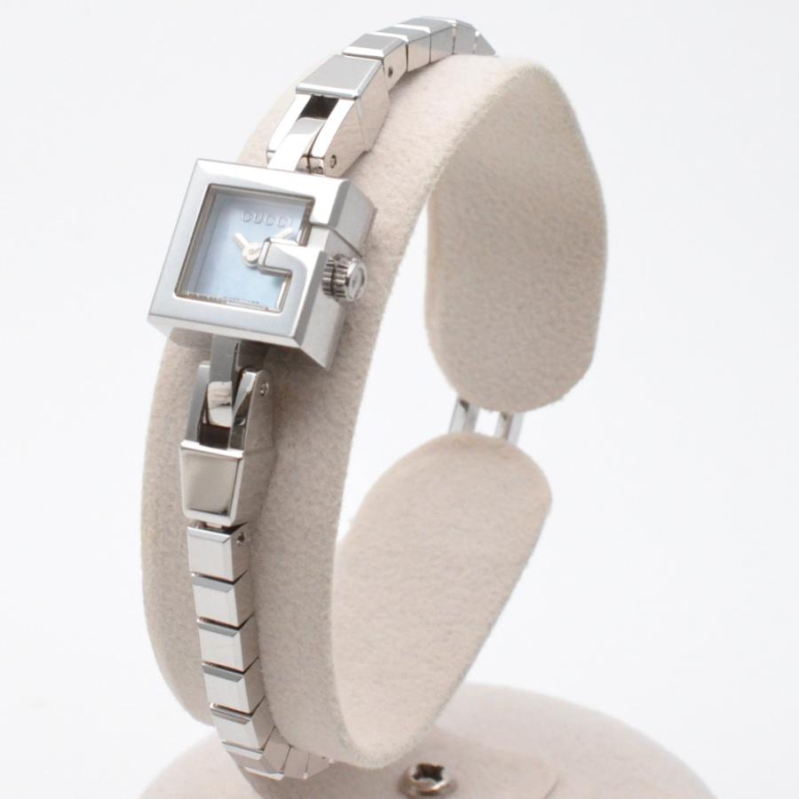 GUCCI グッチ 102 ブレスレットウォッチ シェル文字盤 ブルーシェル