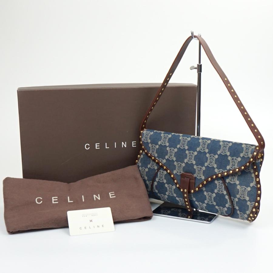 CELINE（セリーヌ） パリマカダム柄 INDIG デニム スタッズ ワン
