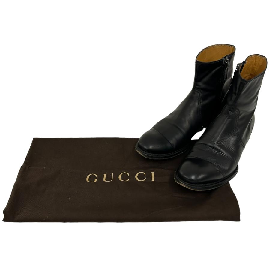 GUCCI（グッチ） サイドジップブーツ GG金具 ブラック系 メンズ