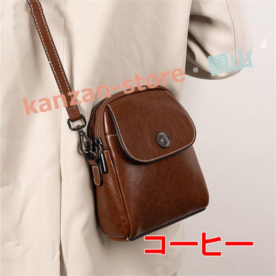 スマホショルダー スマホポシェット 本牛革 スマホポーチ レディース