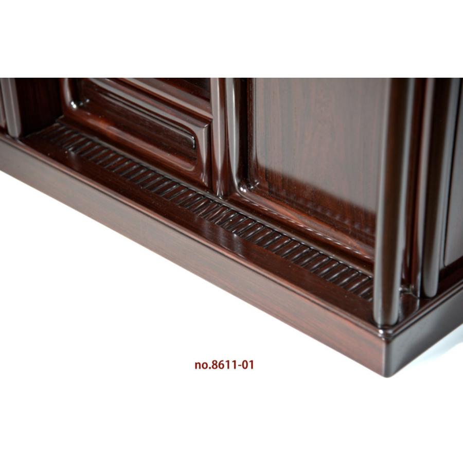 これから仕上品 唐木 飾り棚 紫檀 打越作 中違い3.8尺 高さ115cm 大阪