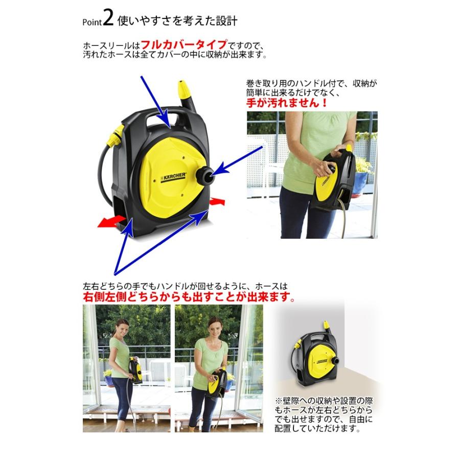 KARCHER K2 Classic 高圧洗浄機本体＆コンパクトホースリール付き
