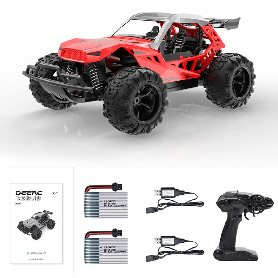 DEERC ラジコンカー 子供 屋外 オフロード 操作簡単 1/22リモコンカー