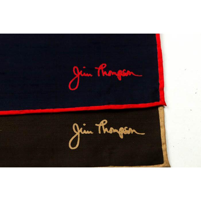 ジムトンプソン（JIM THOMPSON） ハンカチ 2点セット 無地 シルク タイ