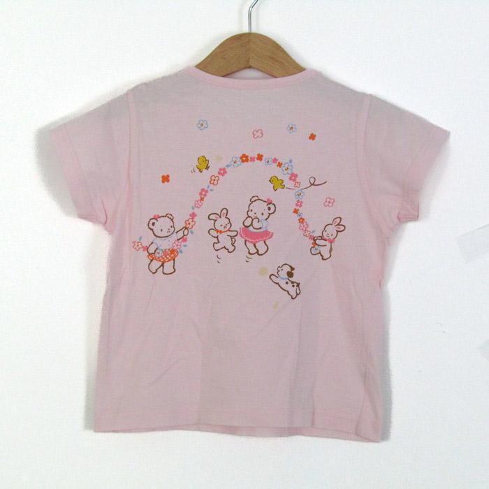 ファミリア 半袖Tシャツ トップス リアちゃん 肩スナップ キッズ