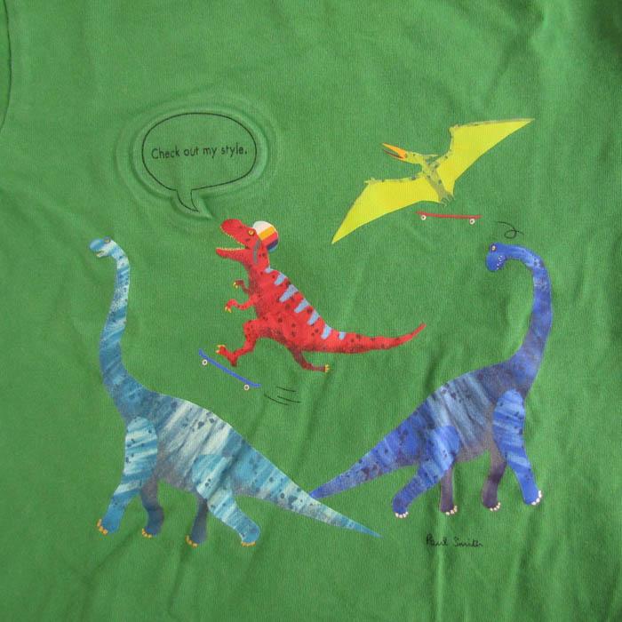 ポールスミスジュニア 長袖Tシャツ トップス ロンT 恐竜 コットン