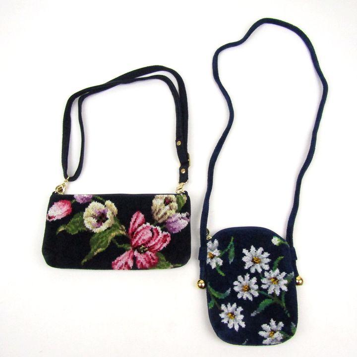 feiler（フェイラー） ショルダーバッグ 2点セット 花柄 シェニール織