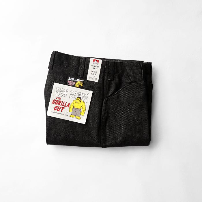 BEN DAVIS（ベンデイビス） USA GORILA CUT - BLACK DENIM ゴリラ