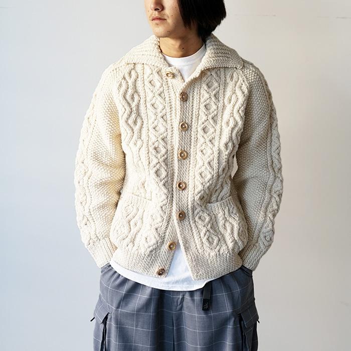 20%OFFセール インバーアラン 3A ランバー カーディガン ナチュラル