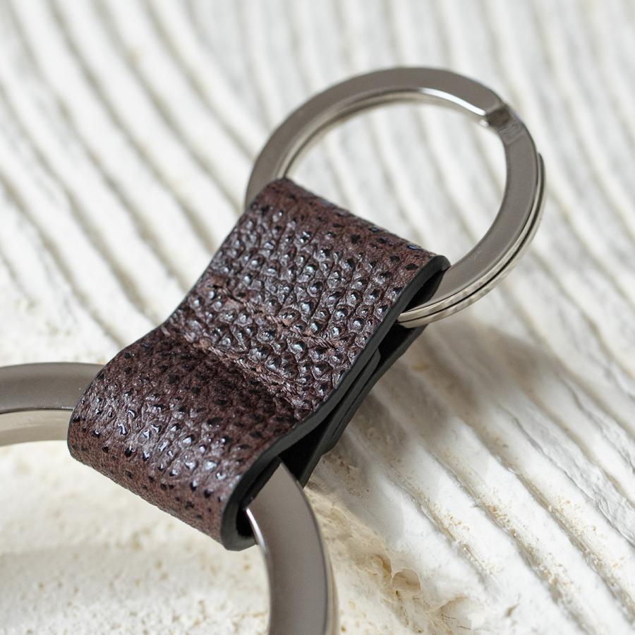 ITTI（イッチ） 【別注商品】ITTI キーリング 黒桟革 ブラウン CRISTY