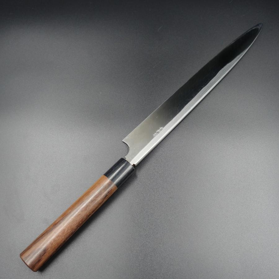 仙助 包丁 刺身包丁 柳刃包丁 ダマスカス 安来鋼青紙2号 270mm 紫檀