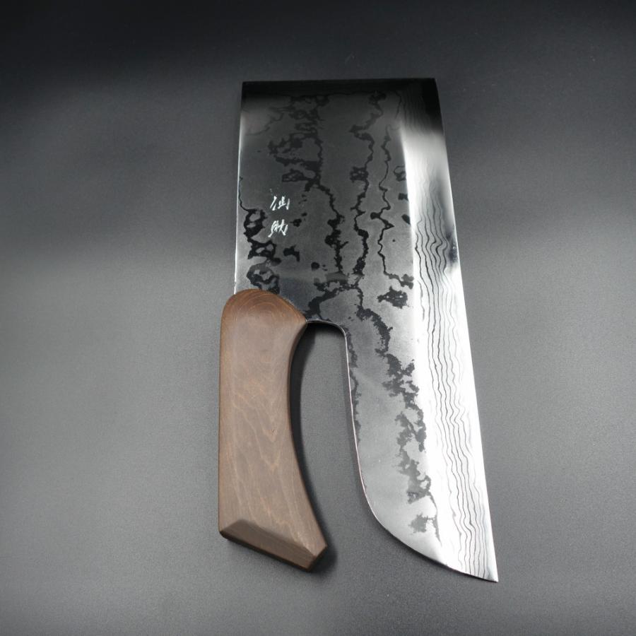 仙助 麺切り包丁 蕎麦包丁 ダマスカス 鏡面仕上げ 安来鋼青紙二号