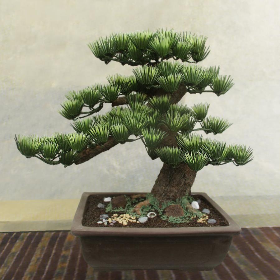 盆栽 おしゃれ 松の盆栽 インテリアグリーン 人気 フェイクグリーン