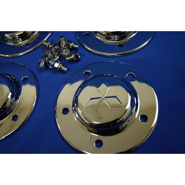 17スーパーグレート低床用メッキハブキャップ4枚セット ボルト付き