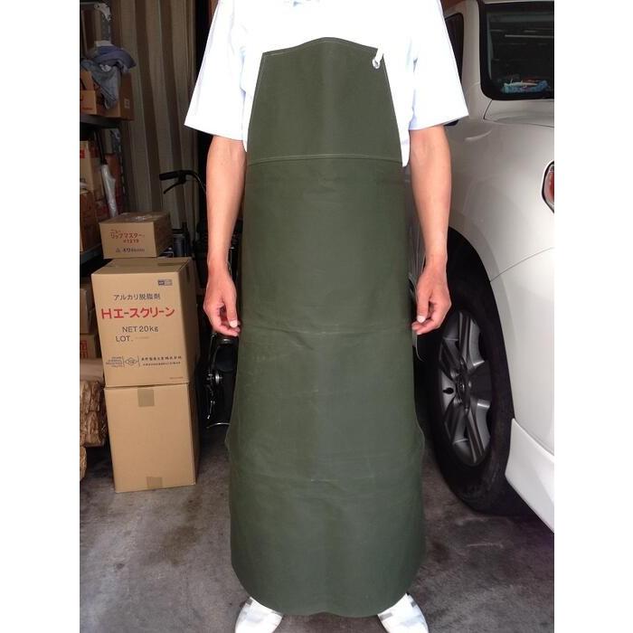 帆布 前掛け (胸付け110x78cm) 作業用 研磨汚れ 業務用 大きいサイズ