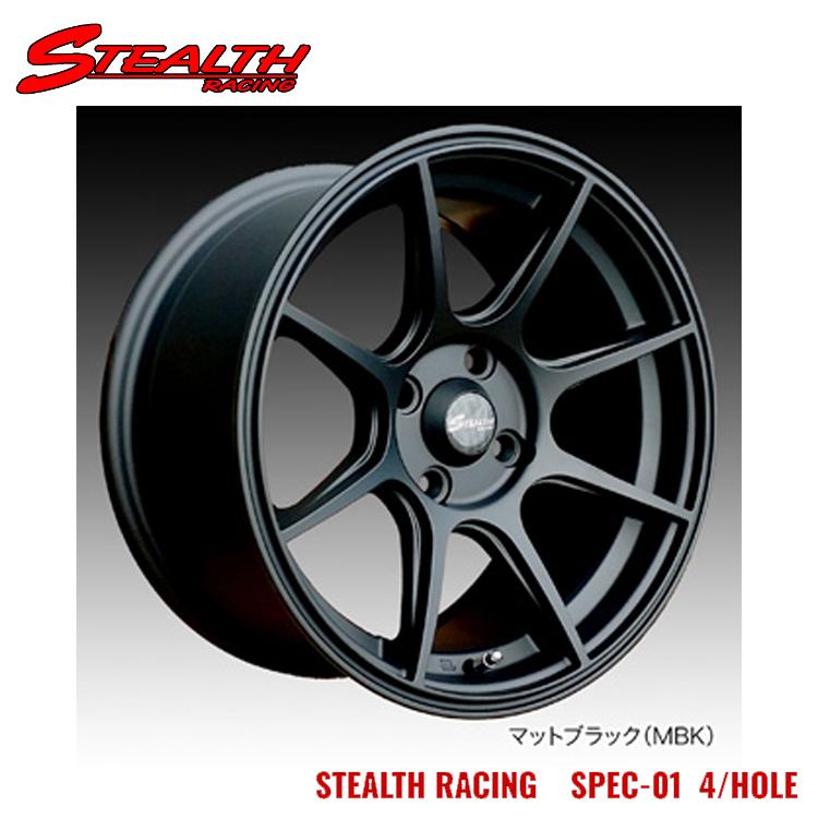 15インチ 4H100 7J 7J+30 4穴 ホイール 【2本セット 新品】 STEALTH