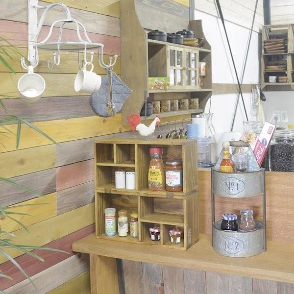 アンティーク調◇オープンディスプレイボックス◇ナチュラル雑貨