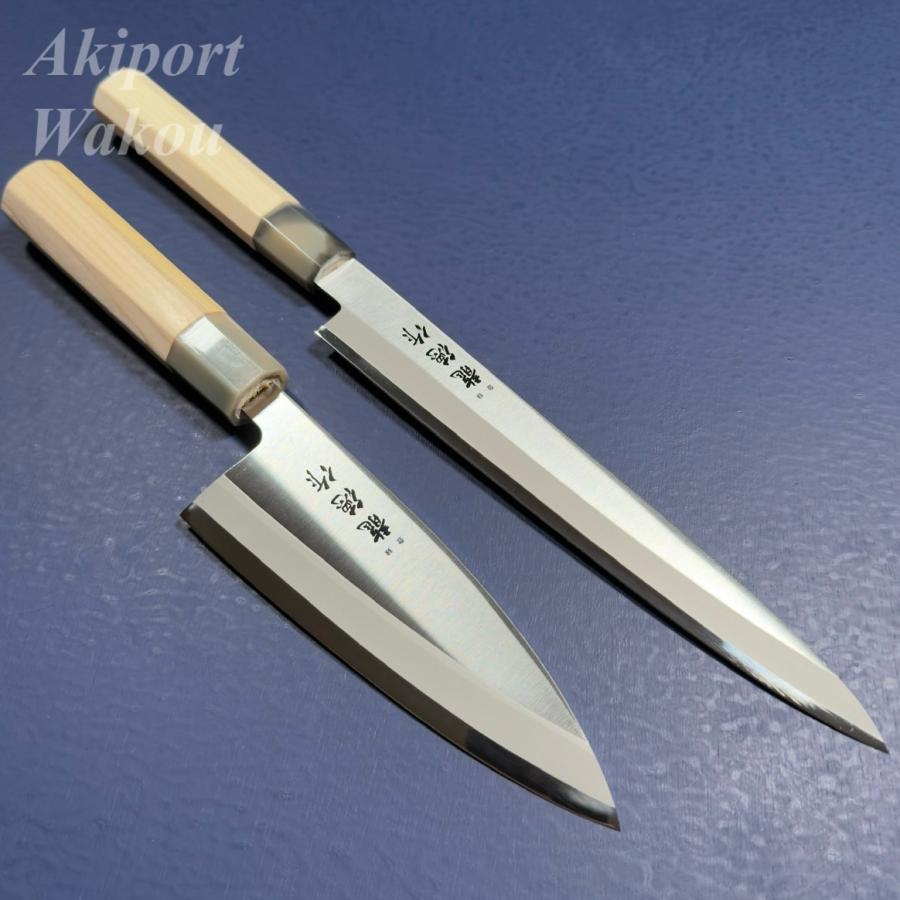 魚を捌く 柳刃 刺身包丁 210mm 出刃包丁 150mm 釣り 2点セット 片刃