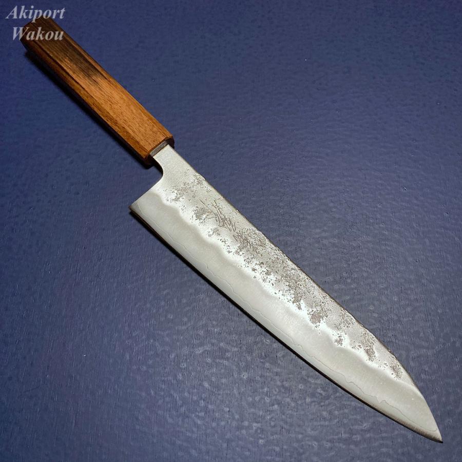 包丁 牛刀 和牛刀 210mm 7寸 21cm 義弘作 銀三鋼 銀紙三号 梨地