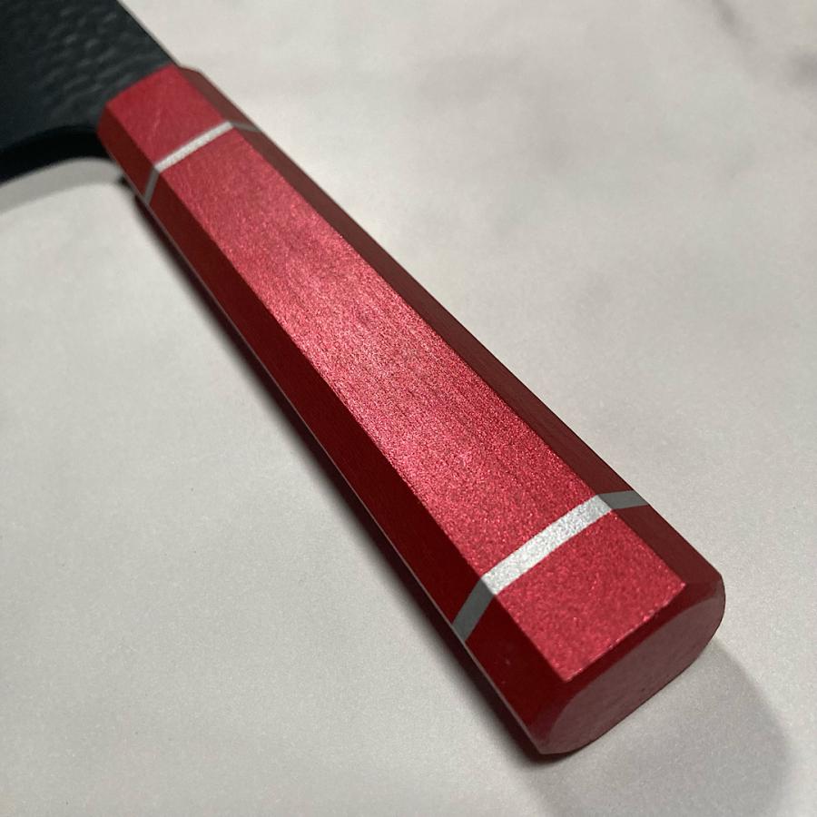 堺孝行 黒影 剣型牛刀 包丁 和牛刀 190mm 皇赤柄 樫漆柄 VG10 V金10号