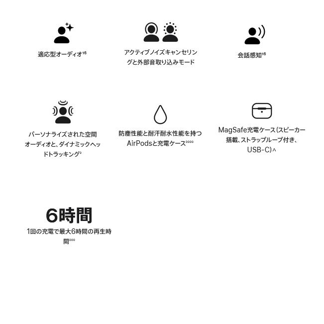 Apple Apple純正 AirPods Pro (第2世代) エアポッズプロ MTJV3J/A