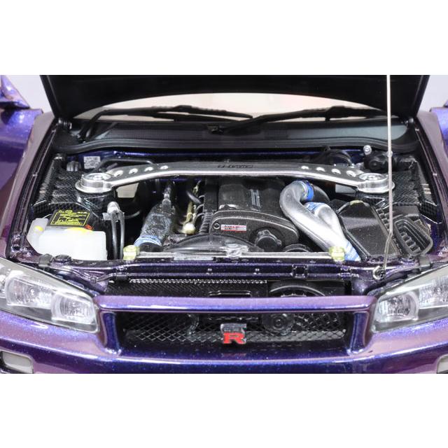 保護ケースつき】ニスモ R34 GT-R Z-tune ミッドナイトパープル 保護