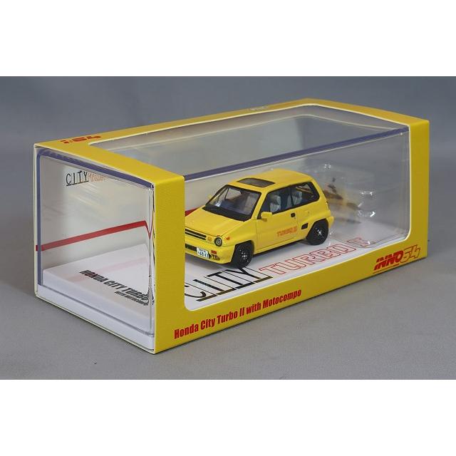 ミニカー/完成品 イノモデル 1/64 ホンダ シティ ターボII イエロー