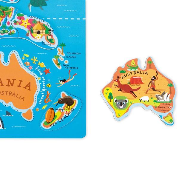 はじめての世界地図 パズルワールドマップ マグネット JANOD（ジャノー