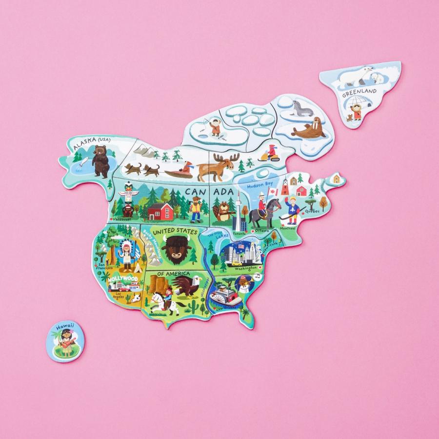 はじめての世界地図 パズルワールドマップ マグネット JANOD（ジャノー