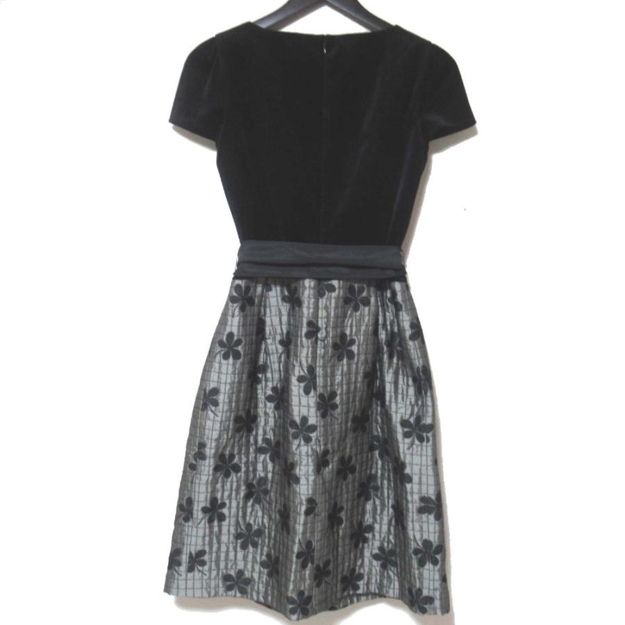 M'S GRACY（エムズグレイシー） 美品 ベロア切替 フラワー柄ジャガード