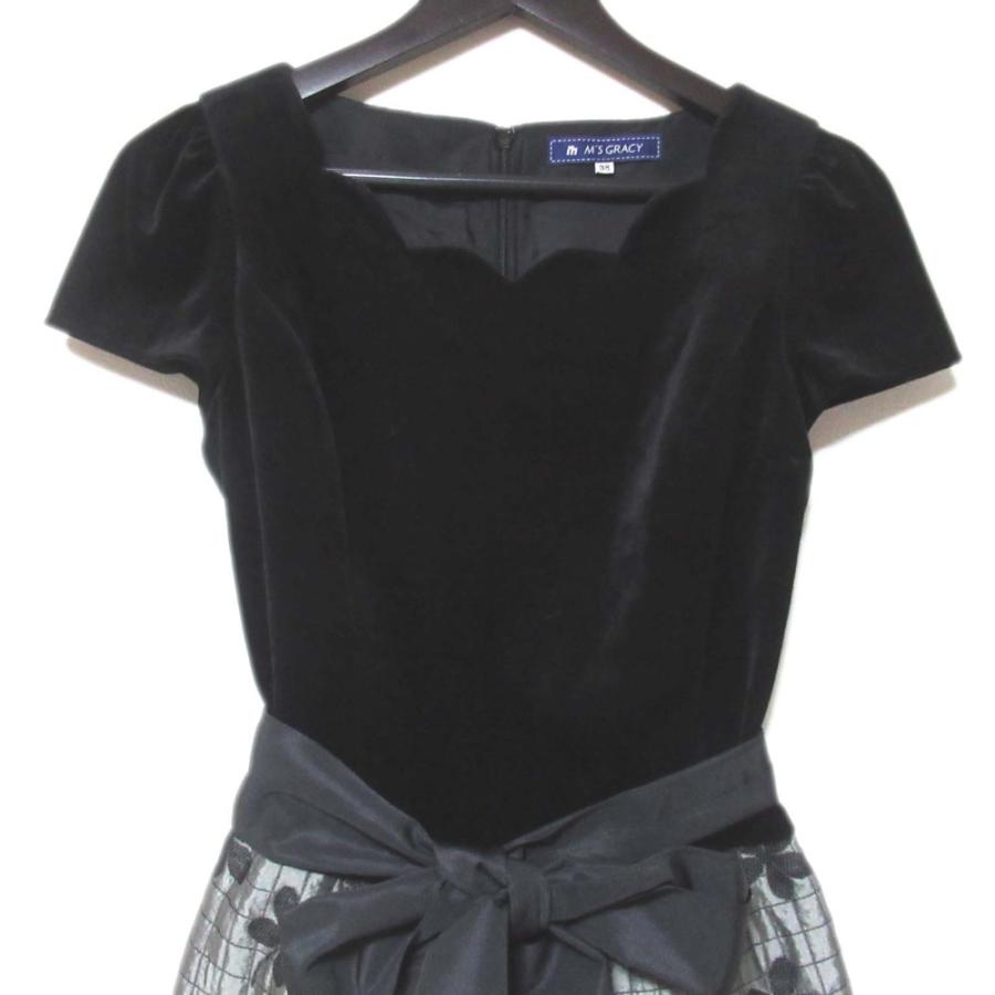 M'S GRACY（エムズグレイシー） 美品 ベロア切替 フラワー柄ジャガード